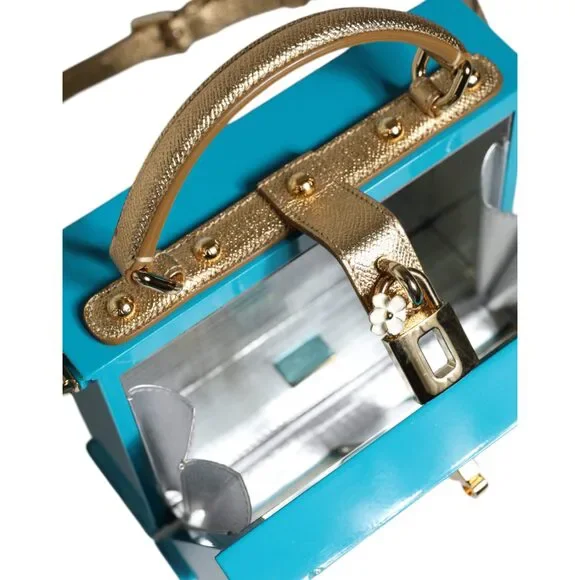 Dolce & Gabbana Multicolor Wood Leather Clutch Shoulder Bag - Picture 8 of 8